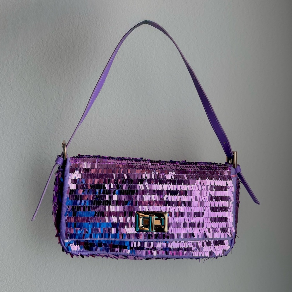 H&M Purple Sequin Shoulder Bag